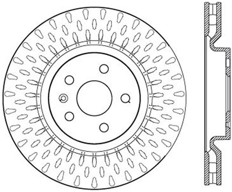 Stoptech 126.62124CSR Power Slot 14-17 Chevrolet SS Front Right Slotted Rotor