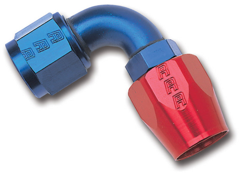 Russell 610160 Performance -6 AN Red/Blue 90 Degree Full Flow Hose End
