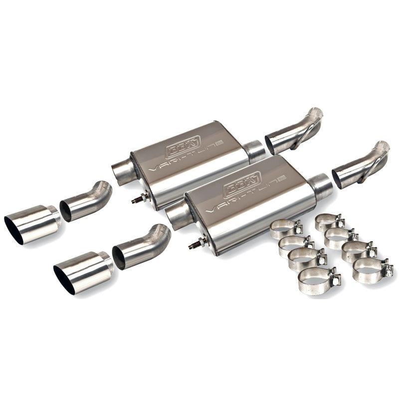 BBK 41065 Vari-Tune Axle Back Exhaust Kit 2 Adjustable Performance Mufflers 2-3