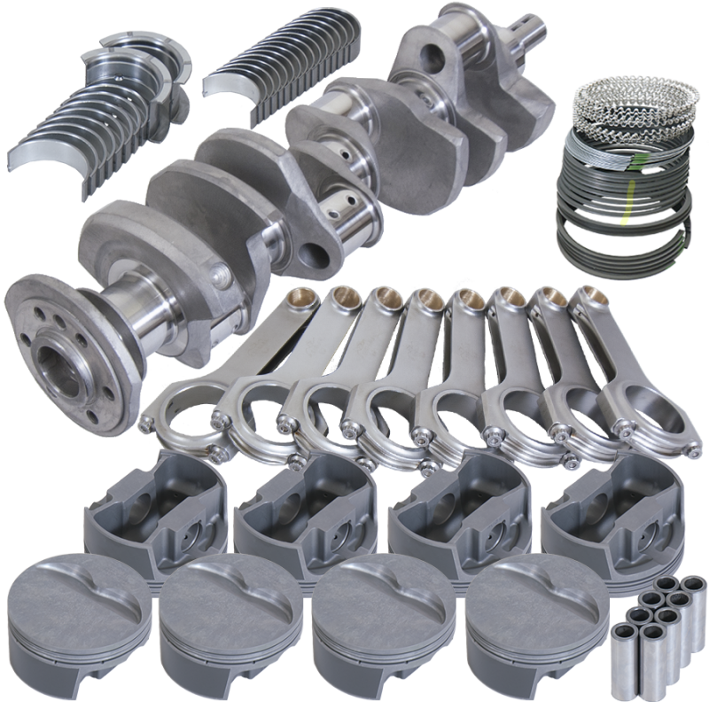 Eagle 12011040 fits Chevy 350 3.750in Crank 6.000in H-Beam -5cc Flat Top 4.040in Pistons Rotating Assembly