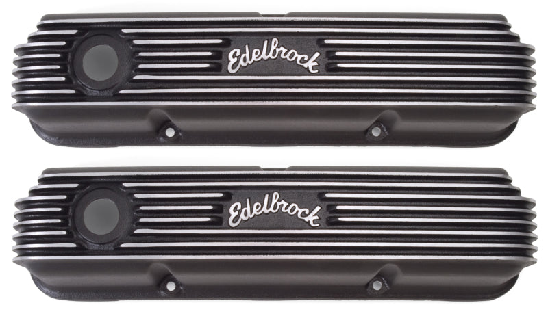 Edelbrock 41623 Valve Cover Classic Series fits Ford 1958-1976 FE V8 Black