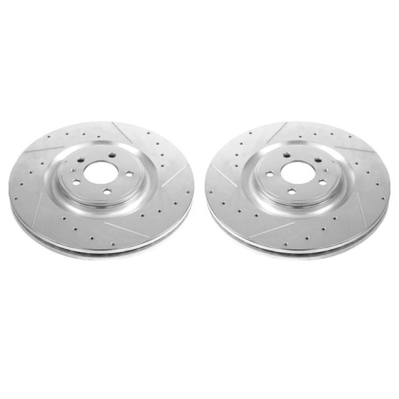 Power Stop AR85151XPR 13 fits Ford Mustang Front Drilled & Slotted Rotor - Pair