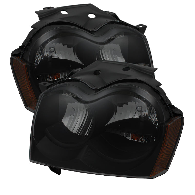 9033780 Xtune fits Jeep 05-07 Grand Cherokee Crystal Headlights Black Smoked H