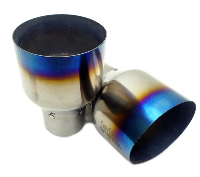 Invidia HS15STIG2T 15+ fits Subaru STI 4Dr Q300 Single Layer Titanium Burnt Quad