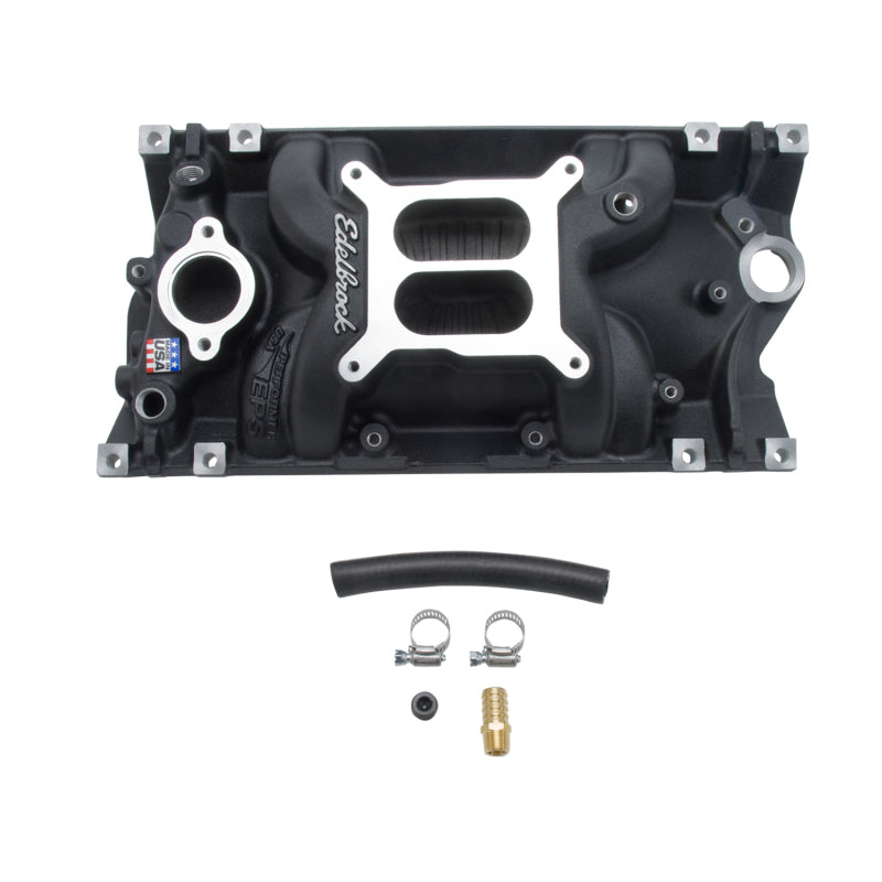 Edelbrock 27163 Manifold Performer Eps SB fits Chevy Vortec Black Finish