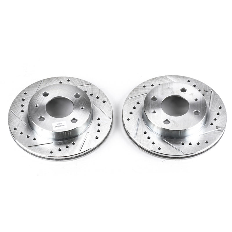 PowerStop fits Nissan 95-98 200SX Front Evolution Drilled & Slotted Rotors -