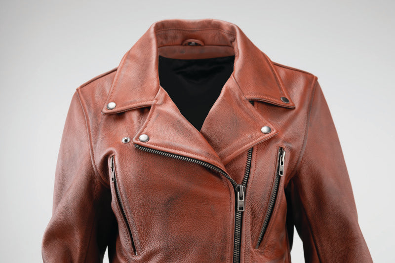 Kuryakyn 094393 Kuryakyn Leather By River Road Arabian Spice Leather Jacket Red Womens - Small