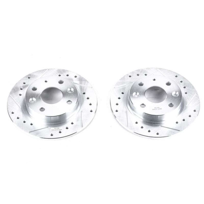 PowerStop fits Mazda 90-93 Miata Rear Evolution Drilled & Slotted Rotors - Pair