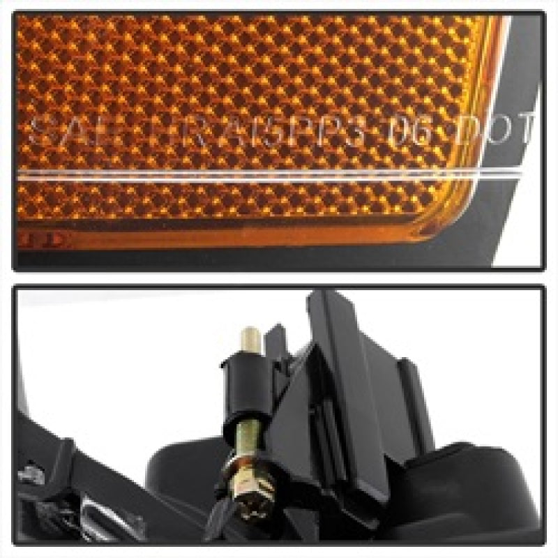 5014313 Xtune fits Dodge 02-05 Ram 1500 Amber Crystal Headlights Black HD-JH-D