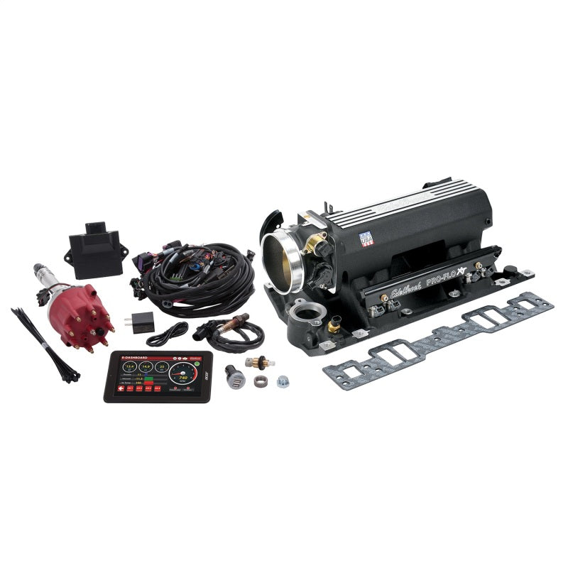 Edelbrock 35823 Pro Flo 4 XT EFI System Seq Port fits SBC Vortec/E-Tec 550 Max HP 29lb/hr Black Finish