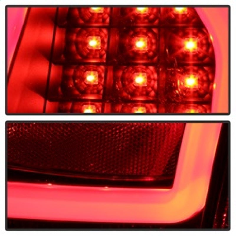 Spyder 5083357 fits Chrysler 05-07 300C V2 Light Bar LED Tail Lights - Black AL