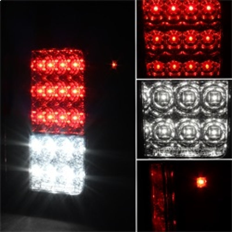 Spyder 5070401 fits Jeep 07-15 Wrangler LED Tail Lights Red Clear ALT-YD-JWA07-