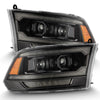 AlphaRex 880563 RAM 1500 PRO-Series Proj Headlights Alpha-Black w/Sequential Si