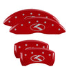 MGP 21191SCRKRD 4 Caliper Covers Engraved Front & Rear Circle K/fits Kia Red Fin