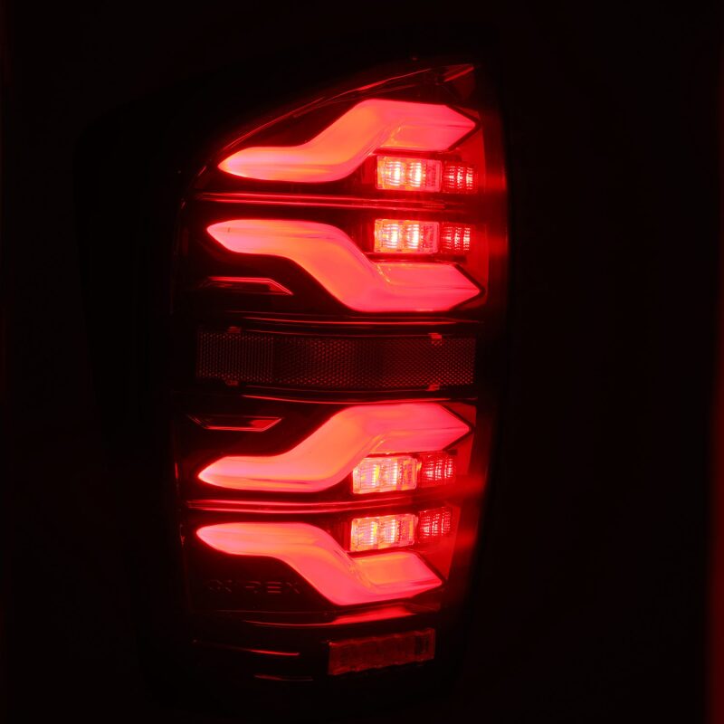 AlphaRex 680000 16-21 fits Toyota Tacoma LUXX LED Taillights Blk/Red w/Activ