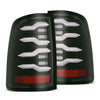 AlphaRex 640004 09-18 fits Dodge Ram Luxx-Series LED Tail Lights Black w/ Act