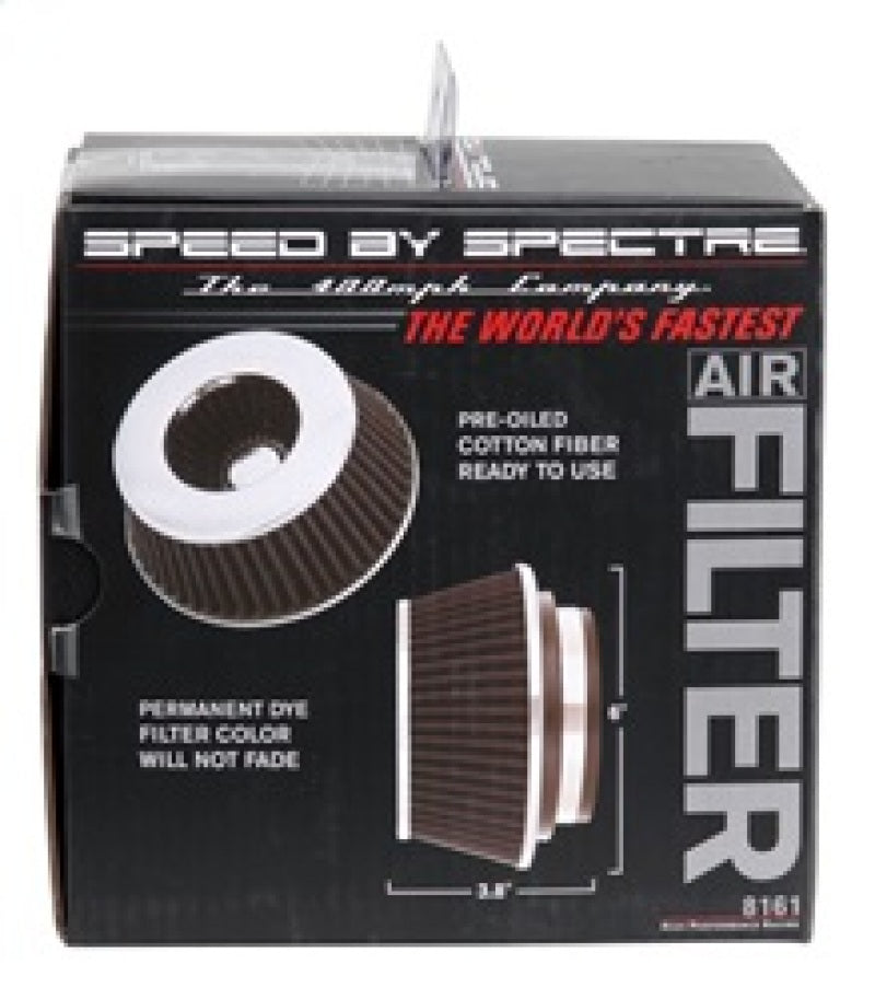 Spectre 8161 Adjustable Conical Air Filter 2-1/2in. Tall (Fits 3in. / 3-1/2in. / 4in. Tubes) - Blk