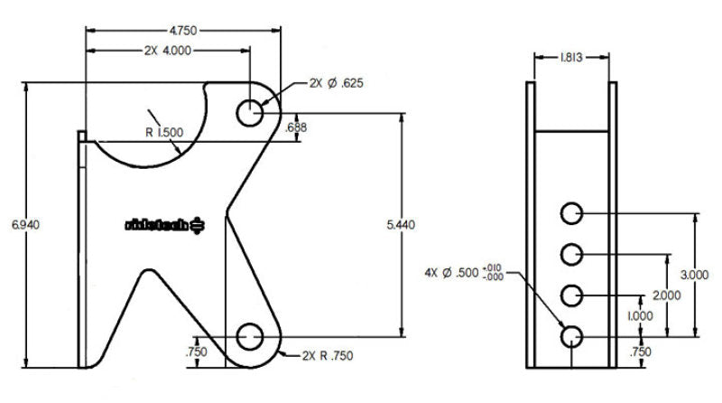 Ridetech 90000160 Parallel 4 Link Axle Bracket