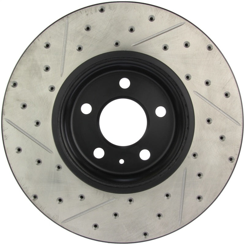 Stoptech 127.33123L Power Slot 09-10 Audi A4/A4 Quattro / 08-10 A5 / 10 S4 Front Left Drilled & Slotted Rotor