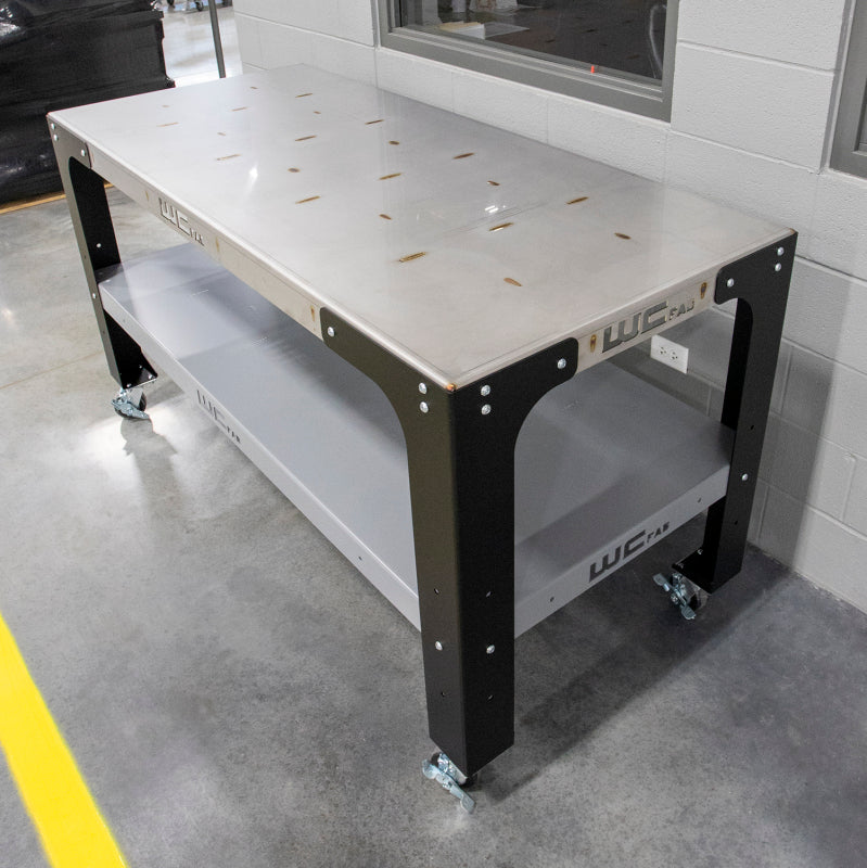 Wehrli Modular Steel Work Bench Top/Shelf Kit - 32in x 72in x .120in Thick (Stainless Steel & Grey)