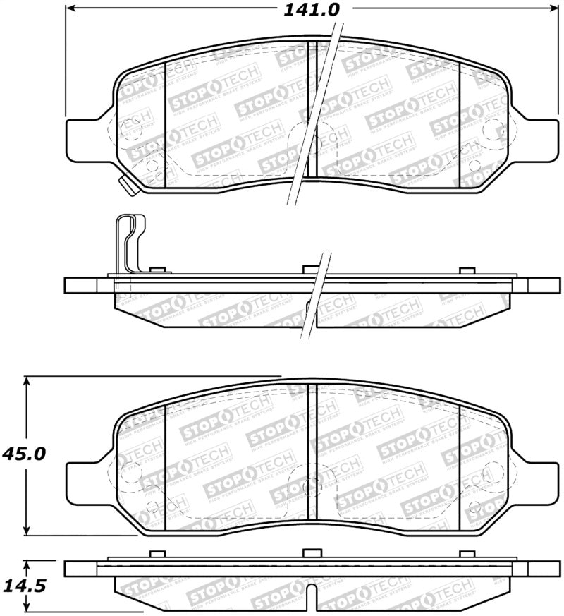 Stoptech 308.1172 Street Brake Pads