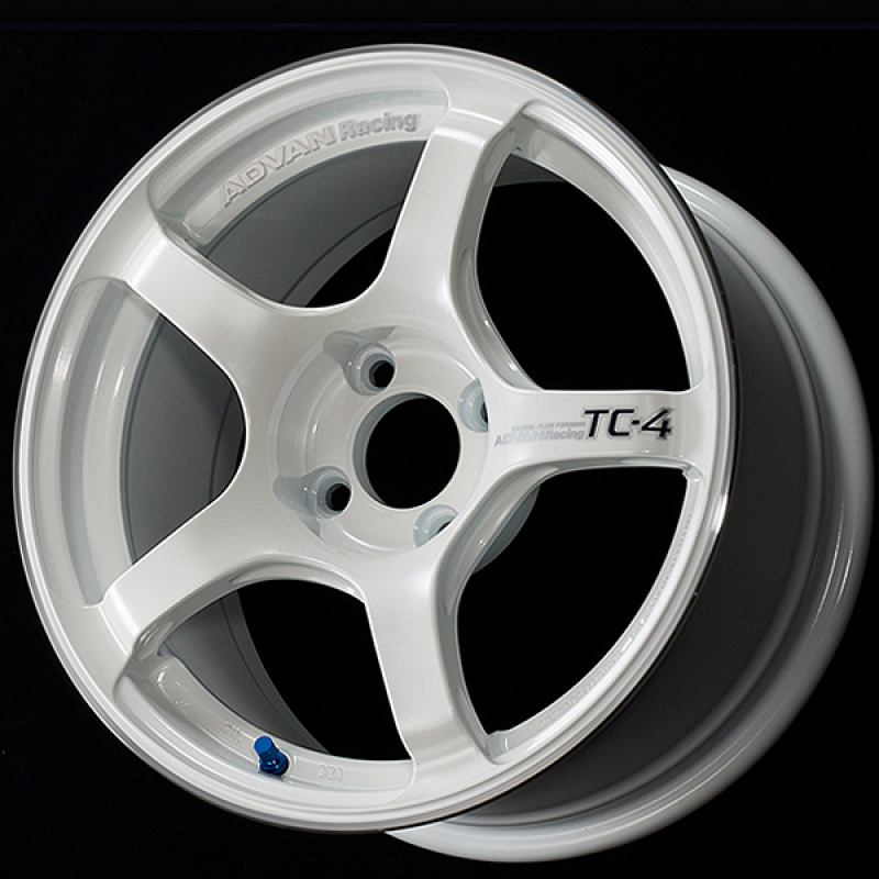 Advan YAD6F35AWMR TC4 16x7.5 / +35 Offset / 4x100 / 63mm Bore / Racing White Metallic and Ring