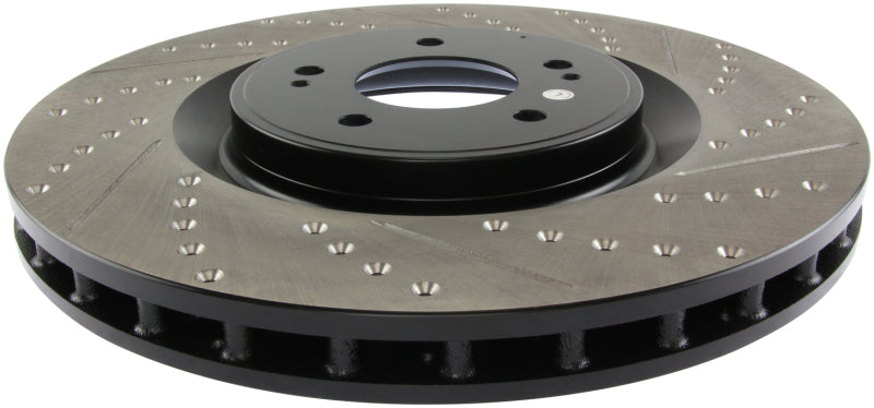 Stoptech 127.46076L Slotted & Drilled Sport Brake Rotor