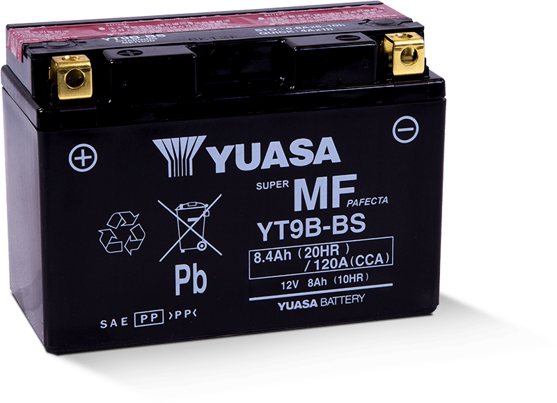 Yuasa YUAM629B4 YT9B-BS Maintenance Free 12 Volt AGM Battery (Bottle Supplied)