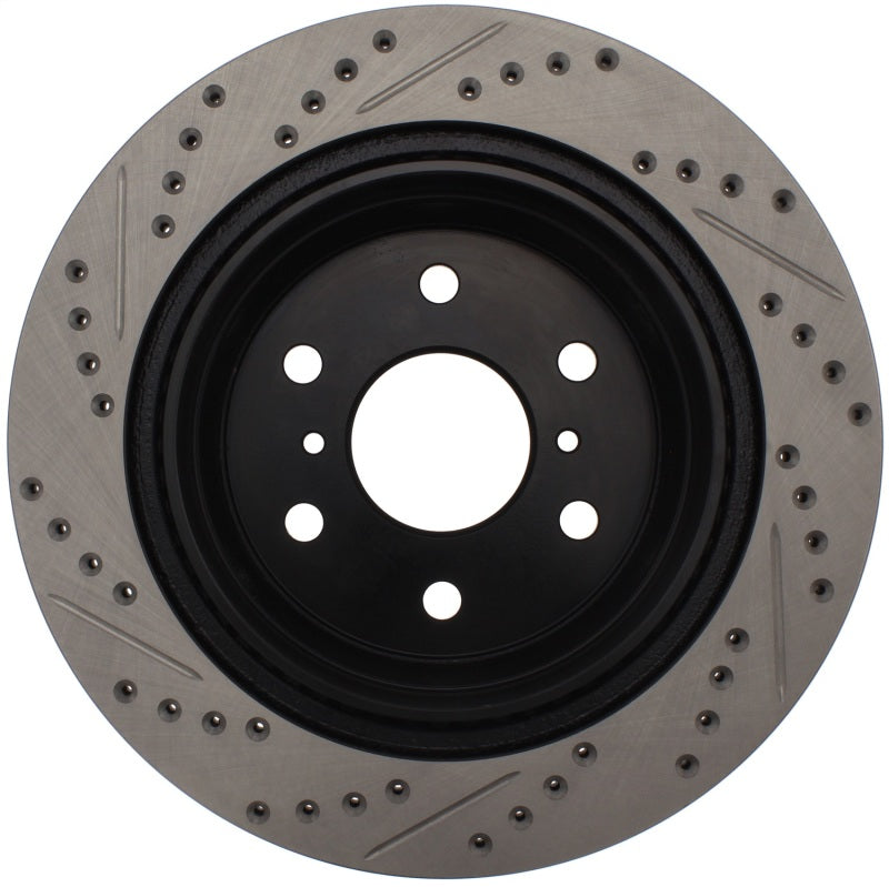 Stoptech 127.66065R 05-10 fits GMC Sierra (w/ Rear Drum) / 07-09 GMC Yukon Rear Right Slotted & Drilled Rotor