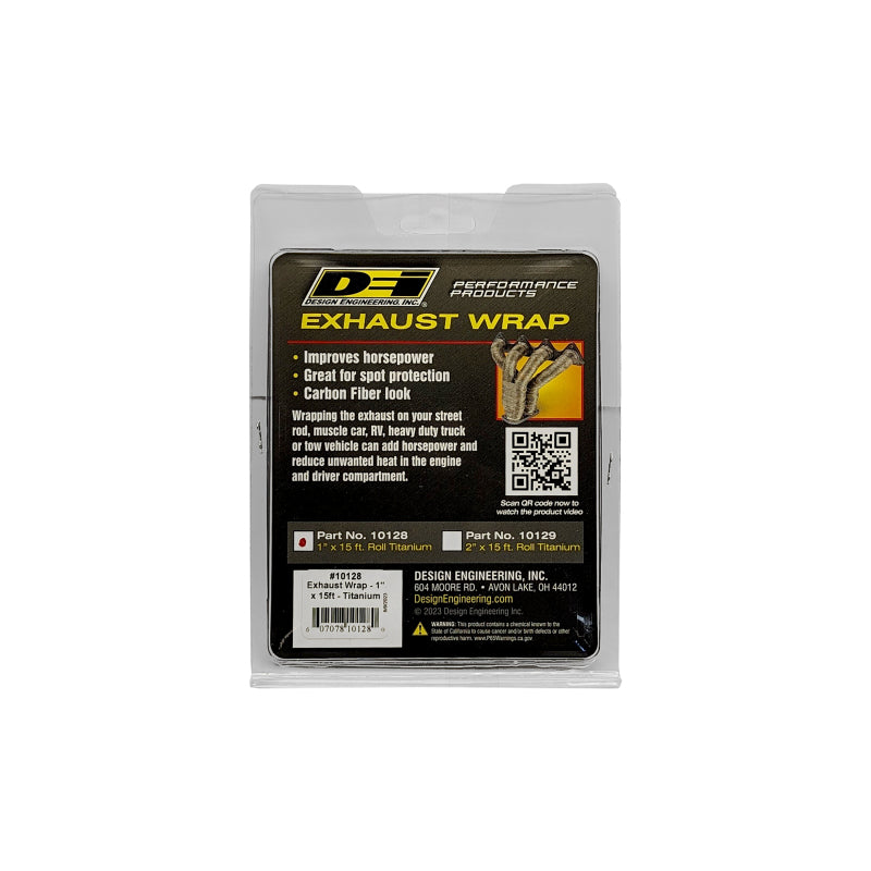 DEI 10128 Exhaust Wrap 1in x 15ft - Titanium