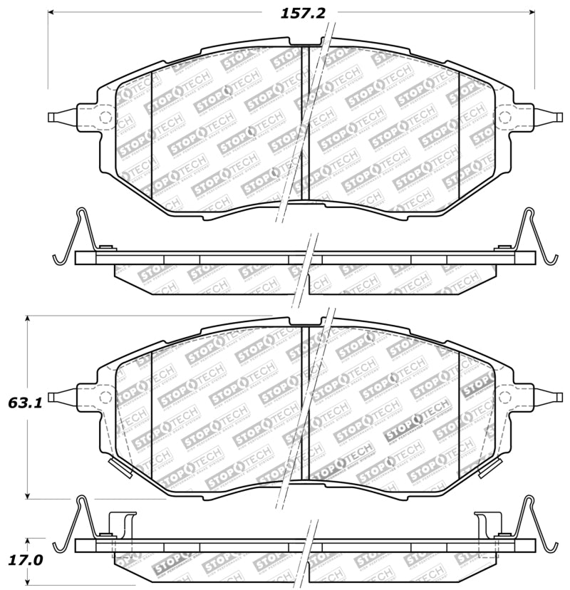 Stoptech 309.1078 Performance 05-08 Legacy 2.5 GT Front Brake Pads