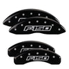 MGP 10219SF15BK 4 Caliper Covers Engraved F&R F150 / F150 2009 Black Powder Coat