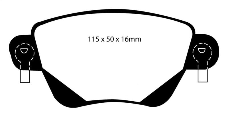 EBC DP41350R fits Jaguar 01-04 X-Type 2.5 Yellowstuff Rear Brake Pads