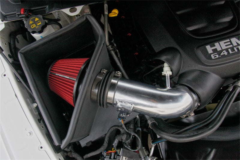 Spectre 9052 14-18 fits RAM 2500/3500 6.4L Air Intake Kit - Polished w/Red Filter