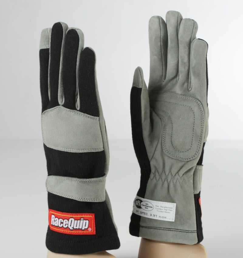 Racequip 351005 Black 1-Layer SFI-1 Glove - Large