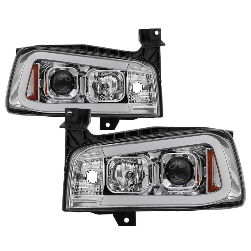 Spyder 5085238 fits Dodge 06-10 Charger Projector Headlights - LED Light Bar -