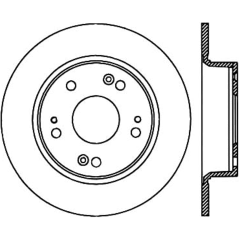 Stoptech 120.40068CRY 08-10 fits Honda Accord EX/EX-L/LX/LX-P/LX+ Rear Perf CRYO Rotor