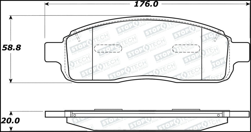 Stoptech 305.1011 Street Select Brake Pads