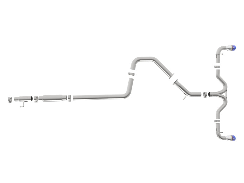 AFE 49-37003-1L 304SS Cat-Back Exhaust w/Blue Flame Tips 2018 fits Hyundai Ela