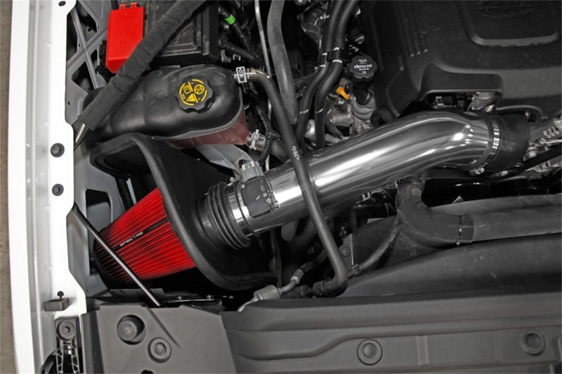 Spectre 9058 16-17 fits GM 2500HD/3500HD V8-6.0L F/I Air Intake Kit - Polished w/Red Filter