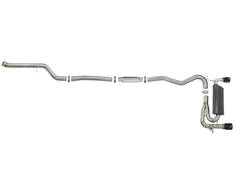 AFE 49-36340-B orce-Xp 3in 304 SS Cat-Back Exhaust w/ Black Tips 12-15 fits BMW