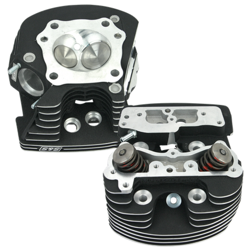 S&S 90-1371 Cycle 84-99 BT Super Stock Cylinder Heads - Polished Aluminum Finish