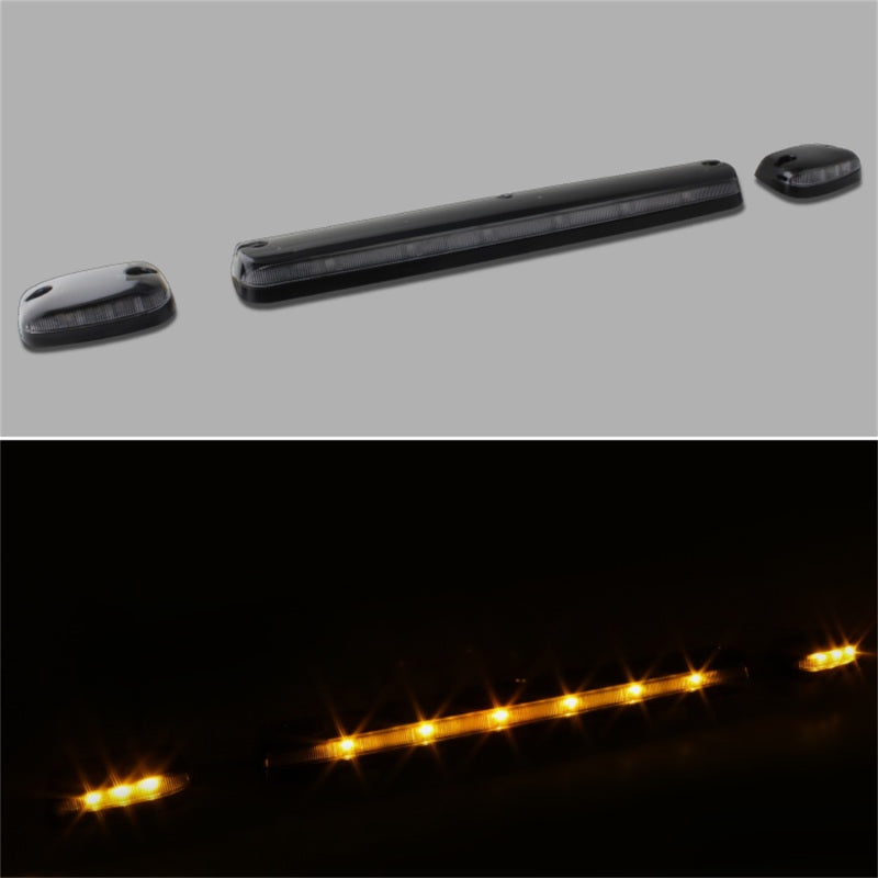 SPYDER 9924606 xTune fits Chevy Silverado 07-13 Amber LED Cab Roof Lights Clear