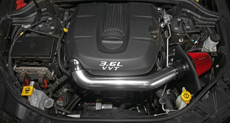 Spectre 9020 11-15 fits Jeep Grand Cherokee V6-3.6L F/I Air Intake Kit - Polished w/Red Filter