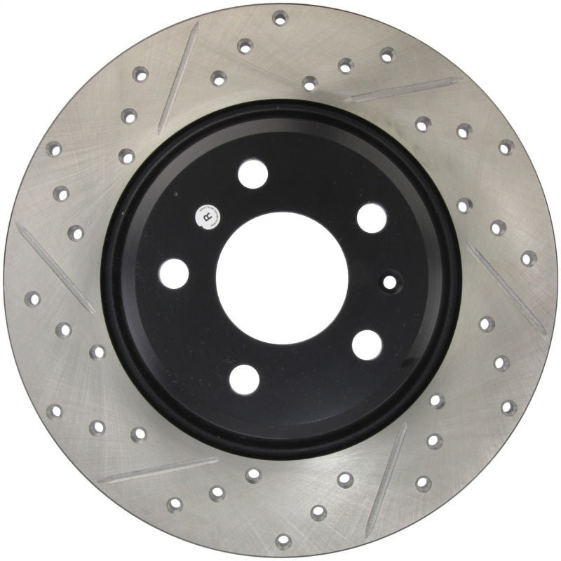 Stoptech 127.33127R Power Slot 09-10 fits Audi A4/A4 Quattro / 08-10 A5 / 10 S4 Rear Right Drilled & Slotted Rotor