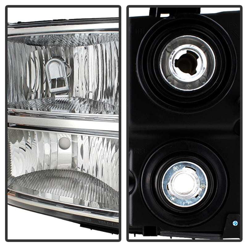 Xtune 9034756 fits GMC 07-13 Sierra Crystal Headlights Chrome HD-JH-GSIE07-AM-C