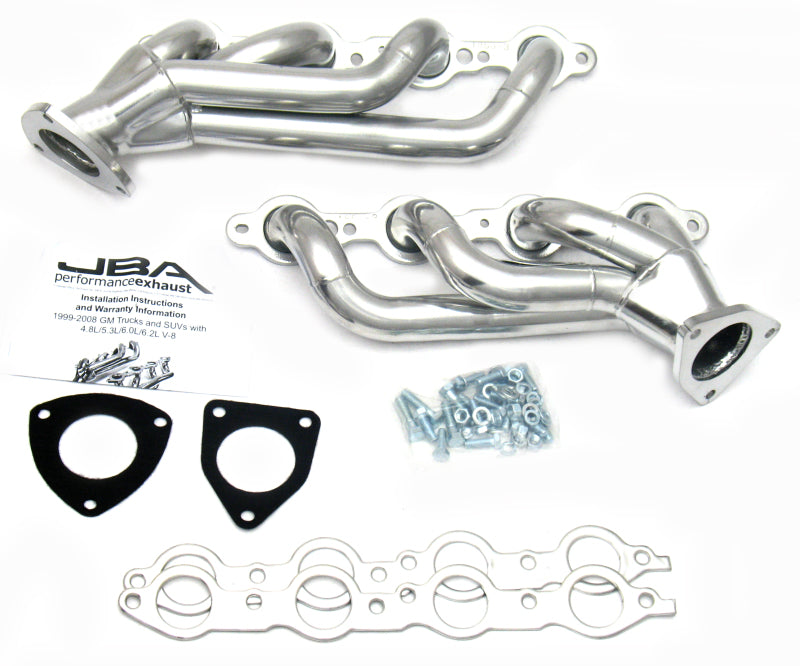 JBA 1850S-3JS fits GM Truck 6.0L LS w/o EGR 1-5/8in Primary Silver Ctd Cat4Ward Header