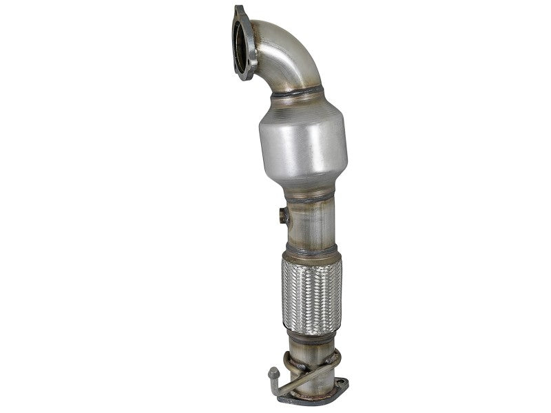 AFE 48-37001-1HC Twisted Steel SS304 Downpipe 2.5in w/Cat 17-18 fits Hyundai El