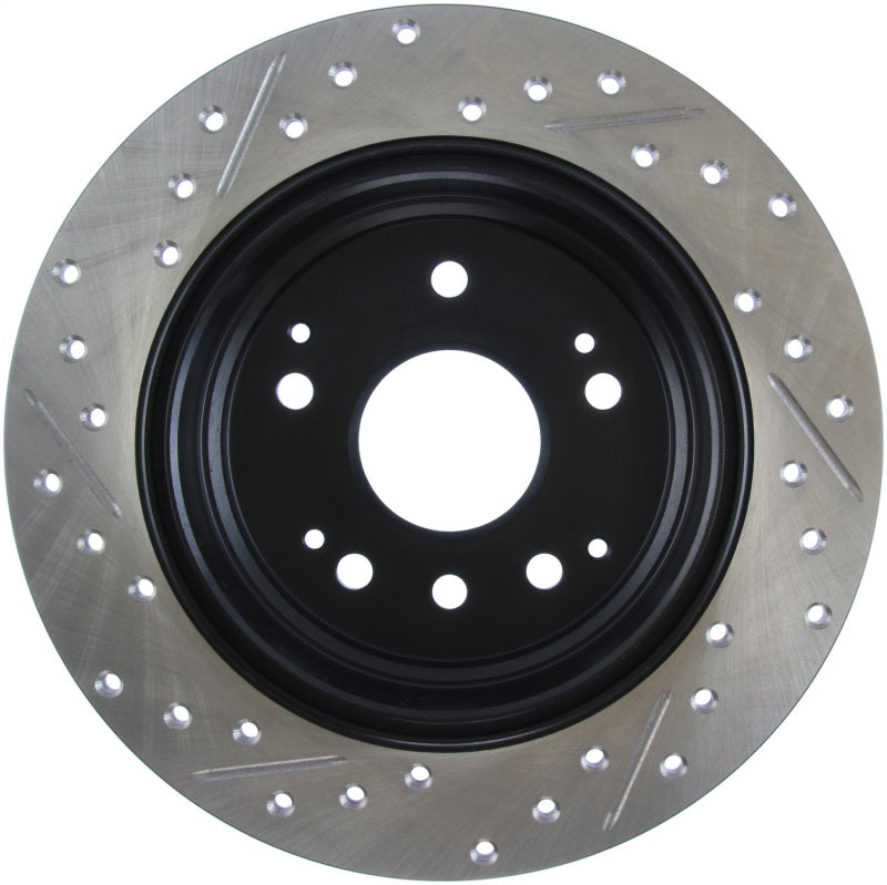 Stoptech 127.40061L 04-08 Acura TL / 03-09 Honda Element Slotted & Drilled Left Rear Rotor