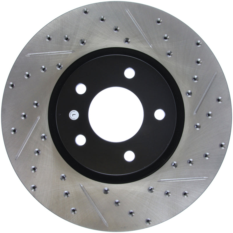 Stoptech 127.45078L 07-09 Mazda 3 Left Front Slotted & Drilled Rotors